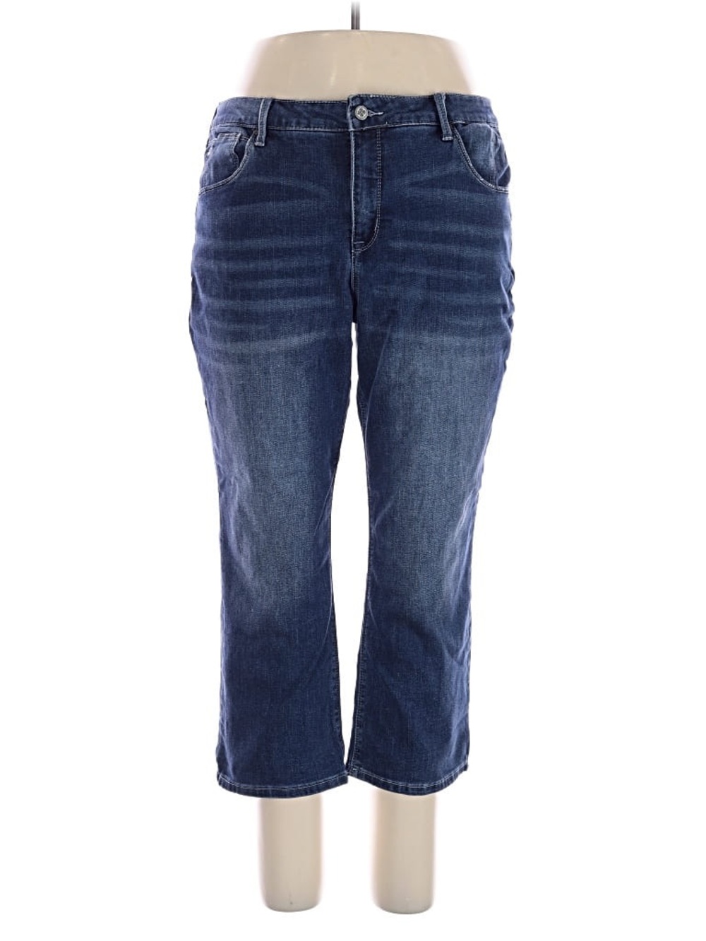 Laurie Felt Dark Blue Cropped Jeans Petite Length